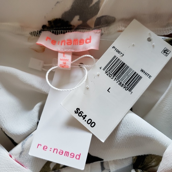 RE:NAMED Ruffled Floral Mini Shorts Size Large - Picture 4 of 7